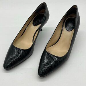 Cole Haan Air Miranda Black Snake Print Pump 8B 8 GUC